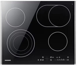 Электрическая варочная поверхность Samsung NZ64T3536DK/WT, конфорок: 4 шт.,  стеклокерамика,  независимая, черный