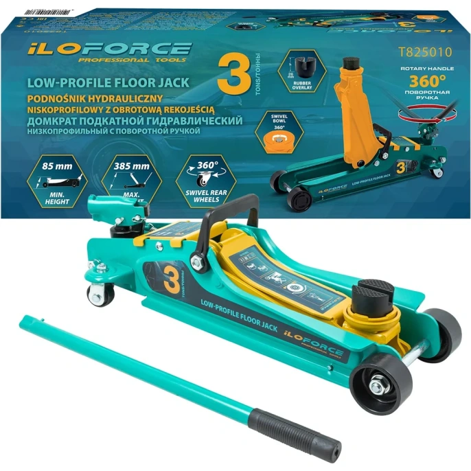 Домкрат подкатной гидравлический iLOFORCE 3т IF-T825010(61020)