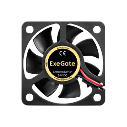 Вентилятор 24В DC ExeGate EX05015S2P-24 (50x50x15 мм, Sleeve bearing (подшипник скольжения), 2pin, 7000RPM, 32dBA) EX299902RUS