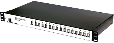 Сетевой концентратор USB NIO-EUSB 16ep USB/IP хаб на 16 портов с 1 блоком питания