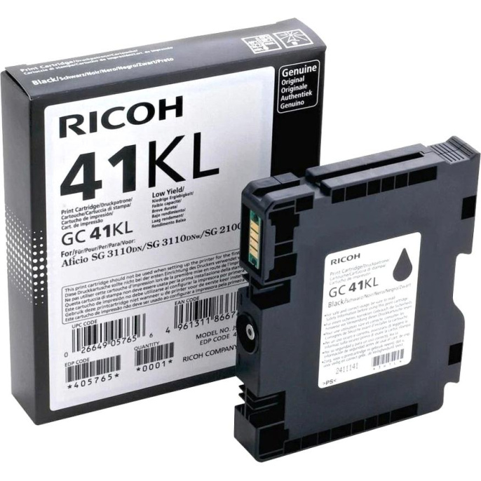 405765 - Картридж для гелевого принтера GC41KL черный для Ricoh Aficio SG2100N/3110DN/DNw (600стр)