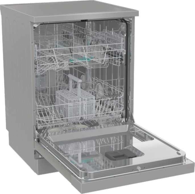 Посудомоечная машина Gorenje GS642E90X ( 2 корзины ),  полноразмерная, напольная, 59.9см, загрузка 13 комплектов, серебристая