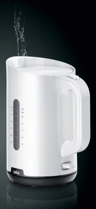 Чайник электрический Braun WK1100WH, 1.7л, пластик
