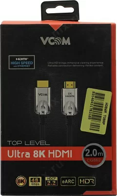 Кабель VCOM CG862-2м Кабель HDMI to HDMI (19M -19M) 2м ver2.1
