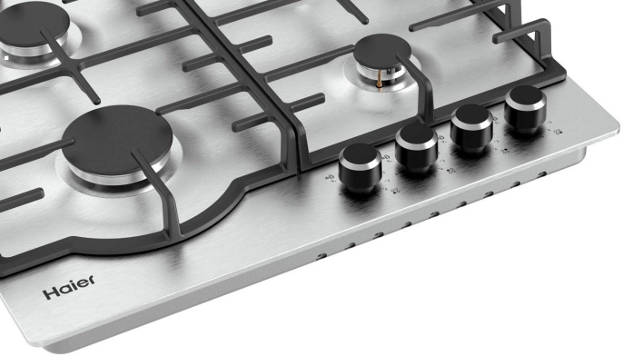 Газовая варочная поверхность Haier HHX-M64RNVX нержавеющая сталь (TD0050126RU)
