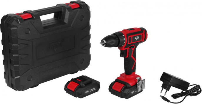 Дрель-шуруповерт Elitech ДА 162СЛ аккум. патрон:быстрозажимной кейс в комплекте E2201.016.01