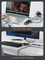 Концентратор CABLETIME CB02B (CT-HUBT2-PB) 4 порта, 5Gbps, 1 м, с блоком питания, USB-хаб для ноутбука и ПК