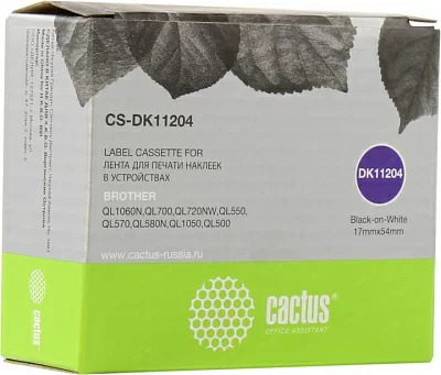Термотрансферная лента Cactus CS-DK11204 для Brother QL500/580/700/1060N