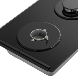 Газовая варочная панель MEFERI Glass Light MGH302,  2 конфорки,  закаленное стекло,  черный