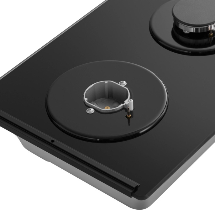 Газовая варочная панель MEFERI Glass Light MGH302,  2 конфорки,  закаленное стекло,  черный