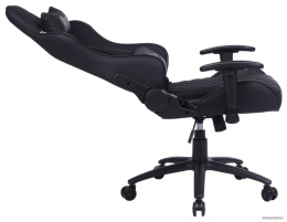 Кресло игровое Cactus CS-CHR-030BL, экокожа, до 120кг, регулируемые 2D подлокотники,  черный