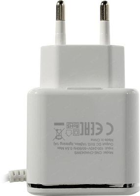 CANYON CNE-CHA043WS Зарядное устройство USB (Вх. AC100-240V Вых. DC5V 10.5W USB  кабель Lightning)