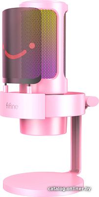 Микрофон FIFINE A8 Pink (A8P, электретный, для стриминга, кардиоидная направленность, розовый)