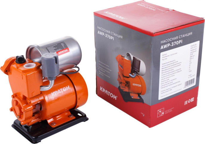 Насосная станция КРАТОН AWP-370PI,  центробежный, поверхностный, 1920л/ч [5 04 05 005]