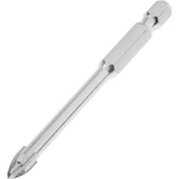 Сверло твердосплавное по керамике (6 мм; крестовый наконечник; шестигранный хвостовик) ТУНДРА 1443768