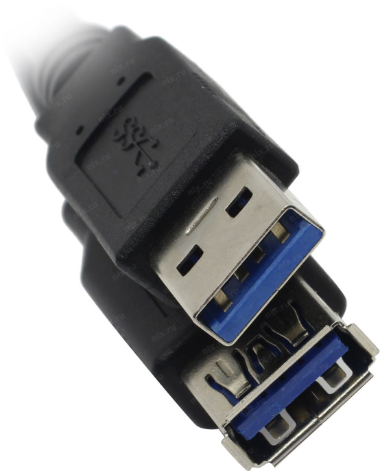 Кабель удлинительный Exegate EX-CC-USB3-AMAF-1.0 USB 3.0 A-- A 1м EX284931RUS