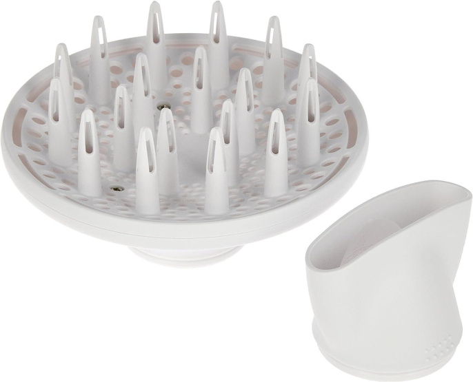 Фен Braun BRHD385E 2000 Вт, ионизация, независимая регулировка температуры, количество режимов: 5, подача холодного воздуха, насадки: концентратор, диффузор, шнур: 1.8 м, цвет белый