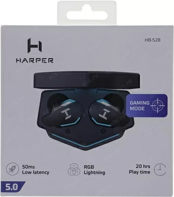 Наушники с микрофоном HARPER HB-528 Black (Bluetooth 5.0)