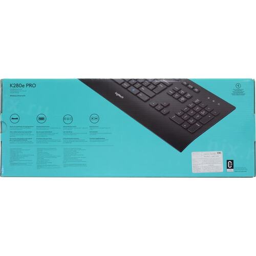 Клавиатура Logitech K280e, проводная, USB, мембранная, заводское нанесение кириллицы, черный [920-005215]