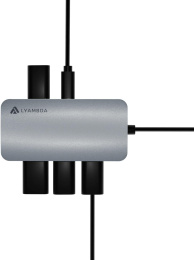 Хаб (разветвитель) LYAMBDA LC118, серый