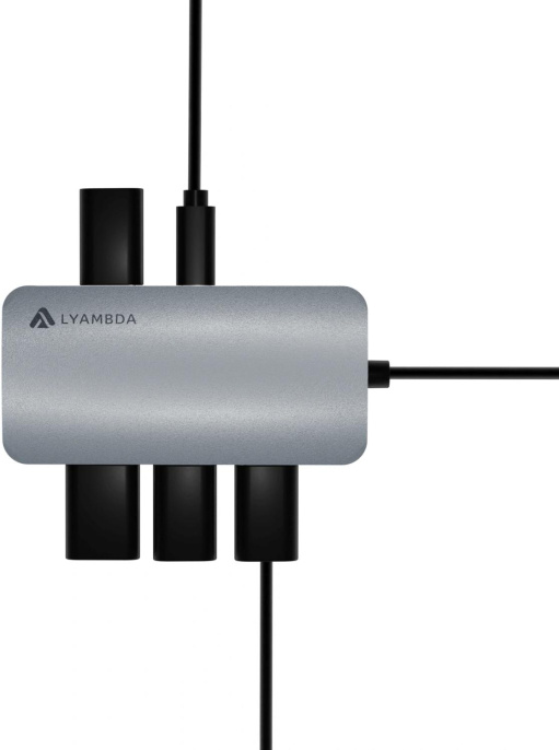 Хаб (разветвитель) LYAMBDA LC118, серый