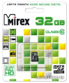 Карта памяти Mirex microSDHC (Class 10) 32GB (13612-MC10SD32) 32 ГБ, класс 10, чтение: 22.5 МБ/с, запись: 10 МБ/с
