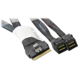 BROADCOM_LSI CBL-8654-8643-08 Кабель Broadcom Cable, x8 SFF-8654 to 2x4 SFF-8643 NVMe Connection , 0,8M analog 05-60002-00