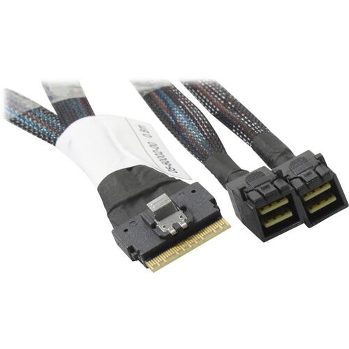 BROADCOM_LSI CBL-8654-8643-08 Кабель Broadcom Cable, x8 SFF-8654 to 2x4 SFF-8643 NVMe Connection , 0,8M analog 05-60002-00
