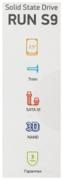 SSD накопитель Digma Run S9 DGSR2256GS93T 256ГБ, 2.5", SATA III,  SATA,  rtl