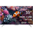 55" Телевизор HAIER Smart TV S3, QLED, 4K Ultra HD, серебристый, СМАРТ ТВ, Android[DH1VMDD02RU]