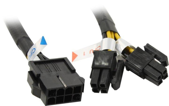 ESPADA Akasa AK-CB8-8EXT Переходник питания 8-pin ATX12V F - 2x4-pin ATX12V M