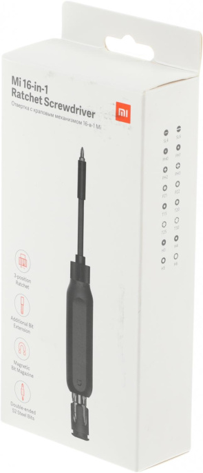 Отвертка с насадками  Xiaomi Mi 16-in-1 Ratchet Screwdriver, 16 предметов, в жестком кейсе [bhr4779gl]