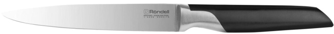 Нож кухонный Rondell Brando RD-1434 стальной универсальный лезв.127мм прямая заточка черный блистер