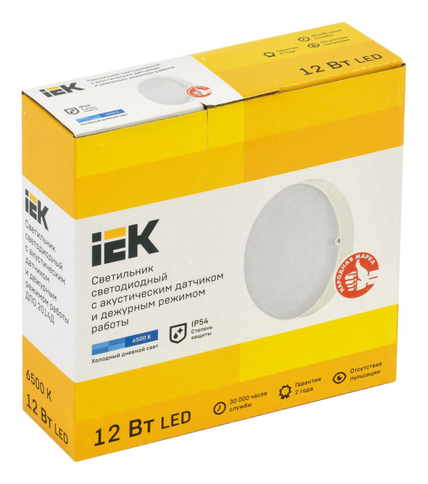 Светильник IEK ДПО2014Д 12Вт 6500К белый [ldpo3-2014d-12-6500-k01]