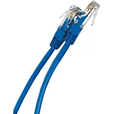Патчкорд литой "Telecom" UTP кат.5е 0,5м синий VCOM NA102-L-0.5M