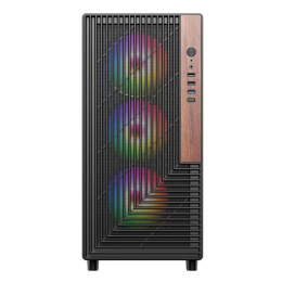 Корпус ACD ACD Citadel 101 ATX, Black, USB3.0*1 + USB2.0*2 + HD AUDIO, 1*12cm H1 argb fan at rear, 3*12cm H1 argb fas at front, TG AH-TC1GA-000