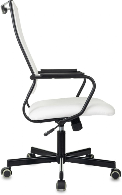 Кресло руководителя Бюрократ CH BALANCE PU, экокожа, до 150кг, топ-ган, фиксированные подлокотники,  белый