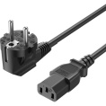 Кабель питания Vention C5, угловая вилка - 1.8м. Чёрный ZCKBAC