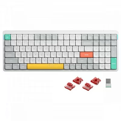 Клавиатура беспроводная механическая Nuphy AIR96 V2, low profile gateron 2.0, Cowberry Switch, Bluetooth, RGB подсветка, 4000мАч, Белый AIR96v2-IW-24