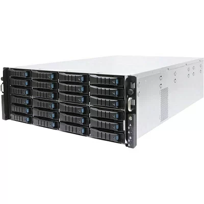 Серверная платформа Серверная платформа/ HA401-VG, 4U 24-bay storage server, 24x SATA/SAS hot-swap 3.5"/2.5" universal bay, 2x canister, 4x 9mm 2.5" internal bay, 12G expander board with 2x SFF-8643, 2x SFF-8644, 1300W 1+1 redundant power supply, 4x 6056