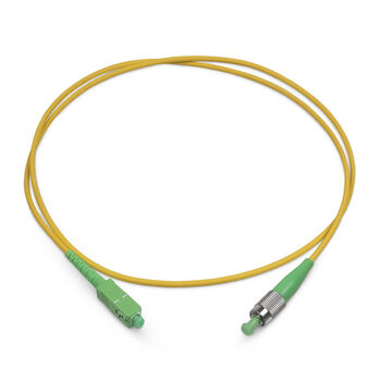 Оптический патч-корд simplex FC-SC 9/125 SM Cabeus FOP(s)-9-FC/APC-SC/APC-2m 2 метра желтый LSZH