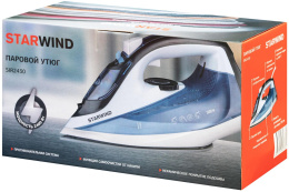Утюг StarWind SIR2430,  2400Вт,  голубой и белый
