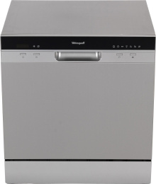 Посудомоечная машина WEISSGAUFF TDW 4006 S, компактная, настольная, 55см, загрузка 8 комплектов, серебристая [425988]