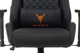 Кресло игровое Knight Armor черный ромбик экокожа с подголов. крестов. металл