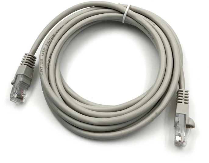 Патч-корд KINGPRICE KP-PC-c5e-3m-g литой (molded), UTP, кат.5E, 3м, 4 пары, 26AWG,  алюминий омедненный,  многожильный,  серый