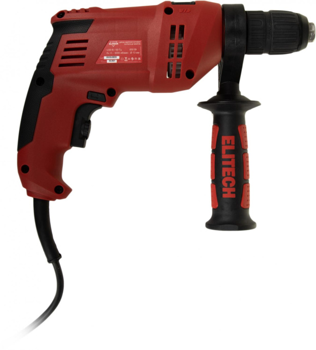 Дрель ударная Elitech ДУ 650РЭК 650Вт патрон:быстрозажимной реверс кейс в комплекте 181181