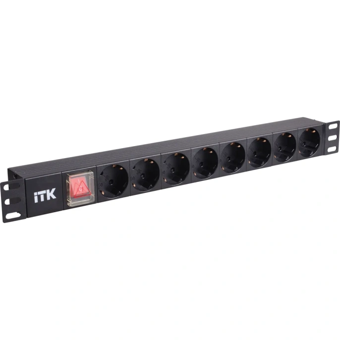 Блок розеток ITK 8 мест PDU 1U без шнура PH12-8D3