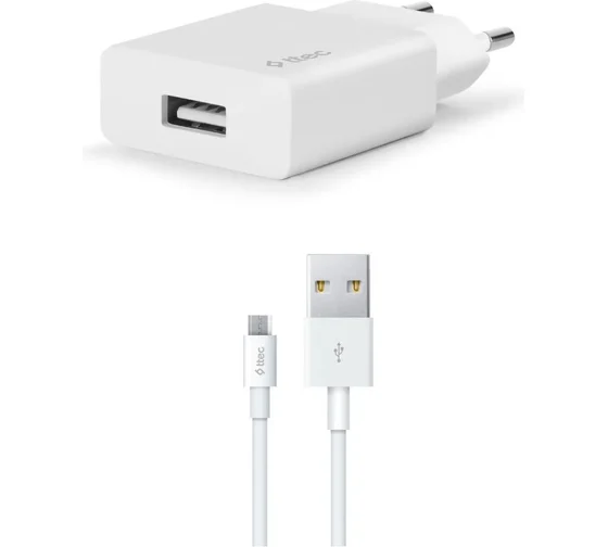 Сетевое зарядное устройство TTEC SmartCharger Travel Charger 2.1A с кабелем Micro USB. Цвет: белый