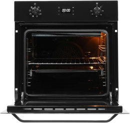 Духовой шкаф электрический DOMFY DM6642EO BG,  68л,  стекло черное