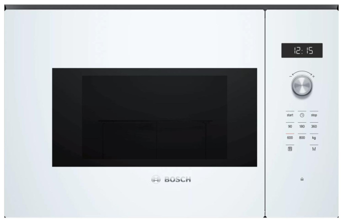 Встраиваемая микроволновая печь Bosch BFL524MW0, 20л, 800Вт, белый